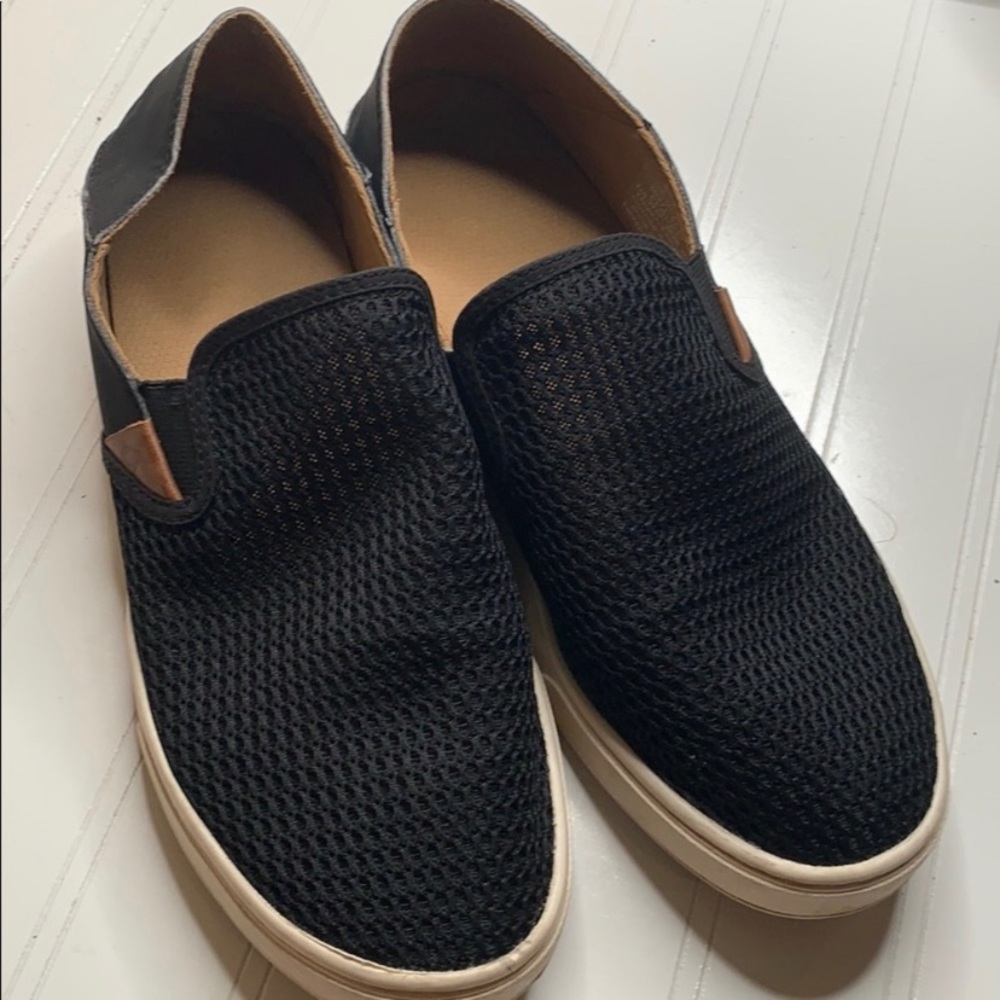 Olukai Pehuea Black Mesh Slip On Loafer - 10